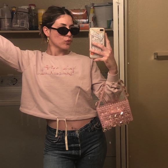 1/1 Clueless Inspired Hand Embroidered Sweatshirt - Picture 4 of 8